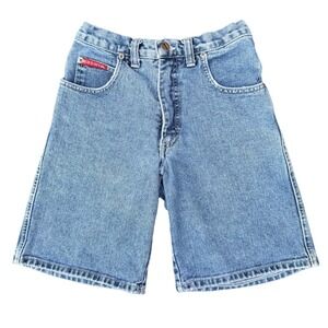 Vintage Quiksilver Denim Shorts Size 25 Classic Blue Cotton Surf Skate Style